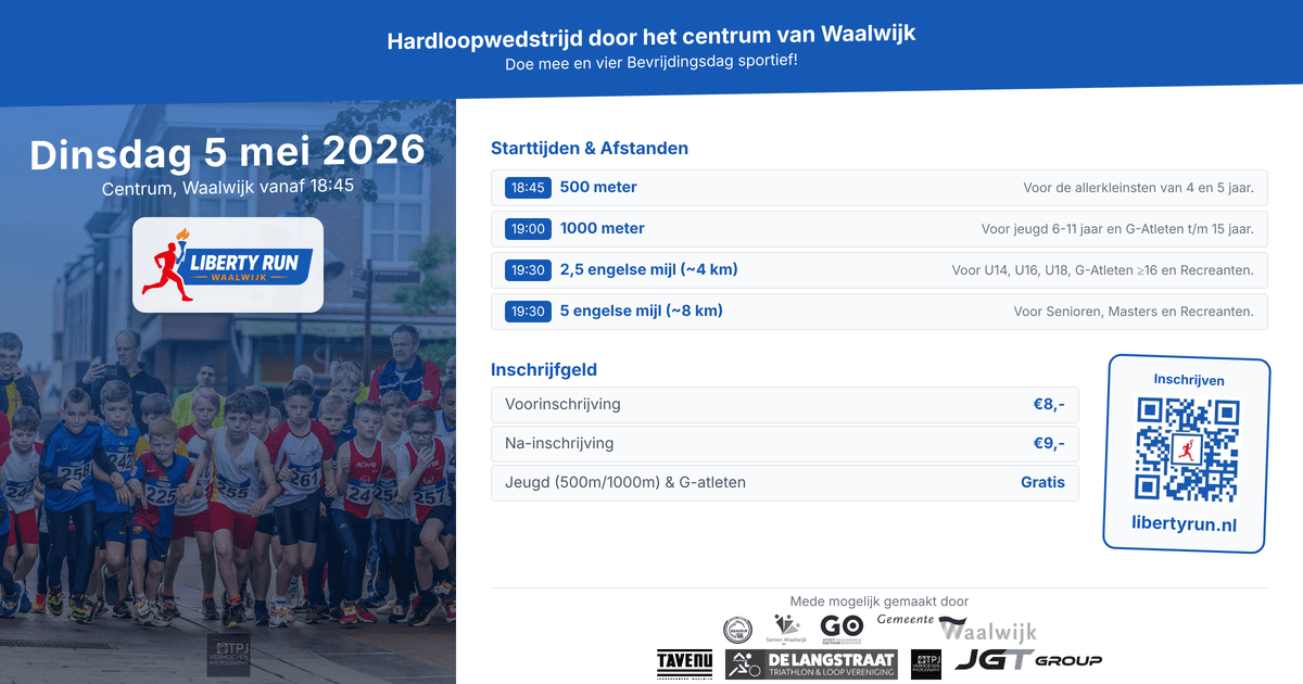 Liberty Run Waalwijk social media flyer